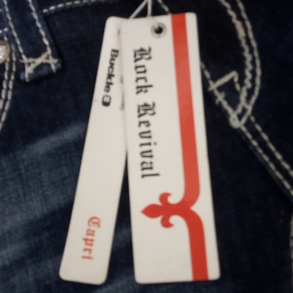 Rock Revival Women's Capri 26 Heather Embellished Shimmer NWT 138 USD - Picture 8 of 13